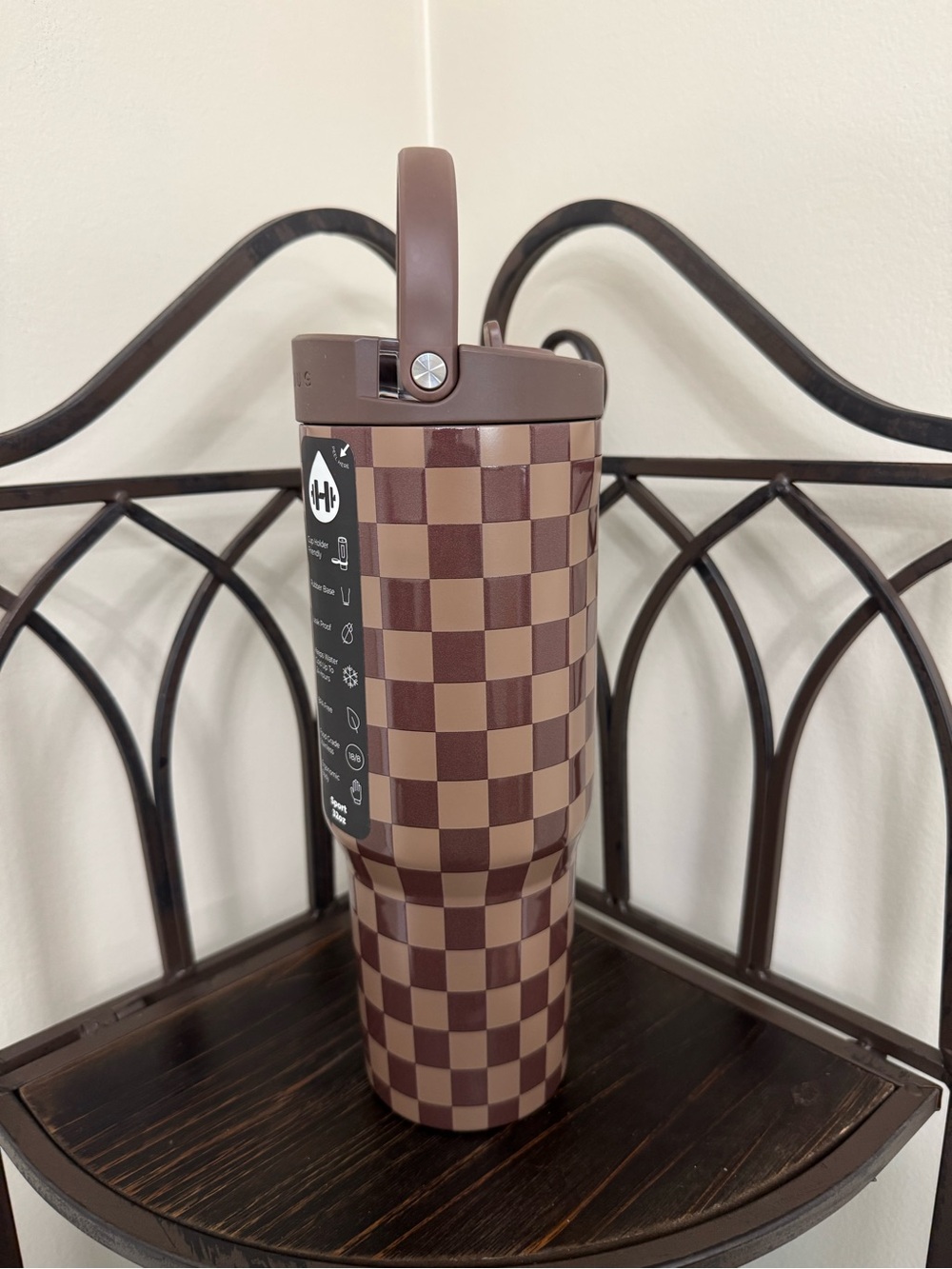 NWT HydroJug Autumn Checkered 32oz Sport Tumbler - Picture 2 of 6